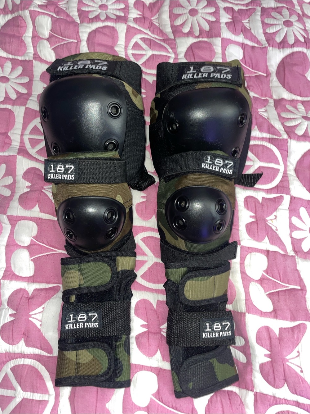 187 KILLER PADS- Kids Camo Knee, Elbow and Wrist Protection Set